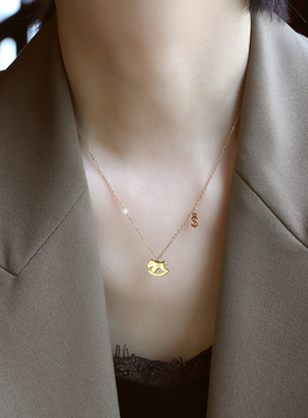 ZOXI钛钢不掉色马上有钱小马项链