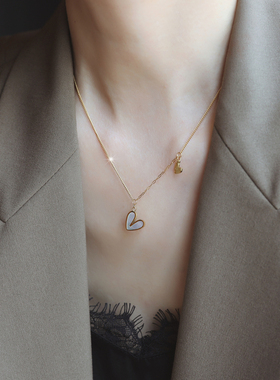 ZOXI轻奢小众贝壳爱心网红项链爆款2025新款锁骨链不掉色配饰女款