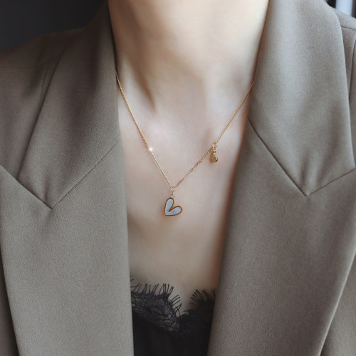 ZOXI钛钢不掉色爱心项链生日礼物