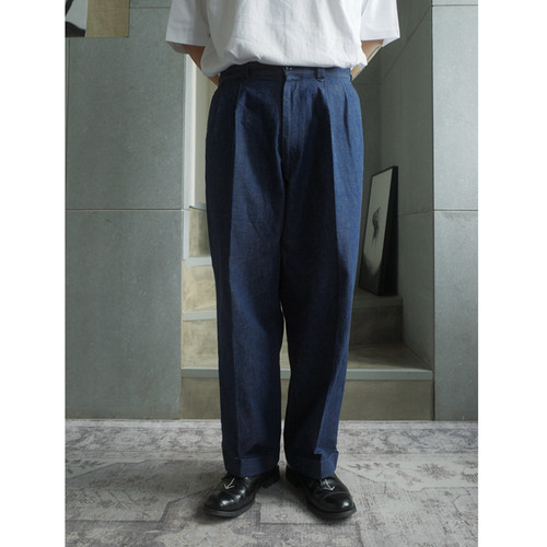 ABBOZZOOZZO复古牛仔西装裤