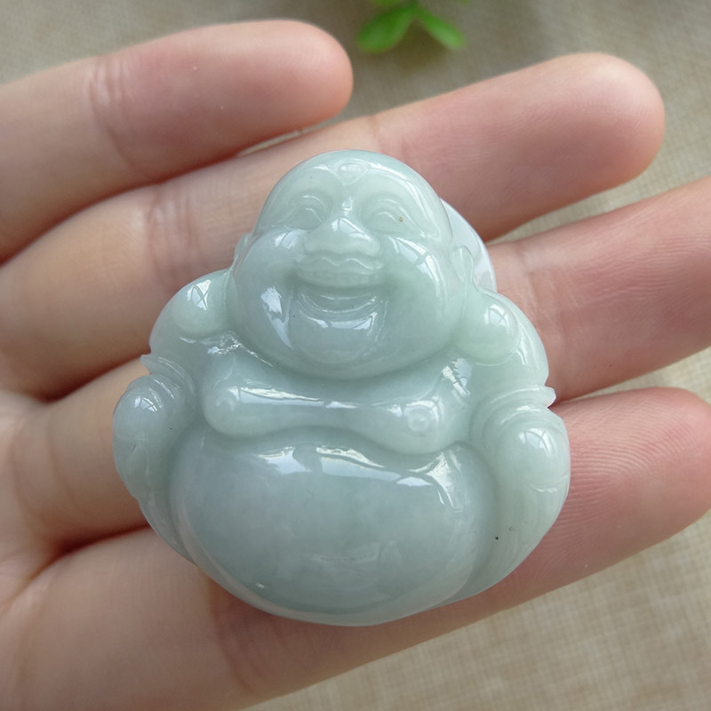 天然吊坠弥勒佛女款缅甸玉石