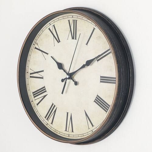 表复古挂钟金钟罗马数字欧美时钟clock12个性创意艺术刷掛鐘寸