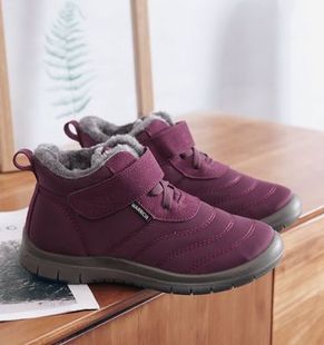 防水加绒女棉鞋 回力棉鞋 保暖鞋 中老年妈妈冬季 雪地靴棉靴 女鞋