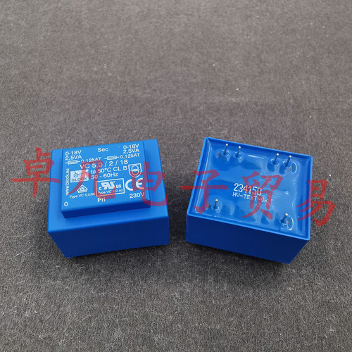 德国产 230Vac转2x18V 5VA BLOCK 电源变压器 VB 5.0/2/18