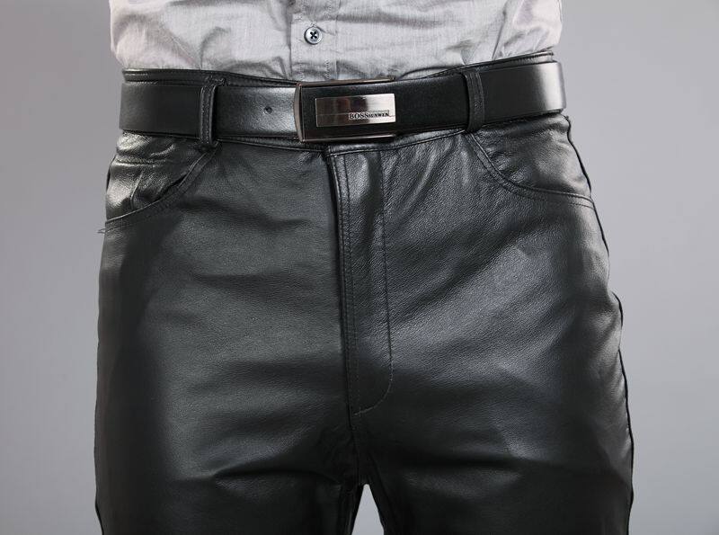 Pantalon cuir homme droit pour hiver - Ref 1482689 Image 4