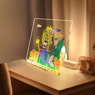 氛围灯适于儿童使用 LED绘图透明板画画教育玩具礼物可调节亮度