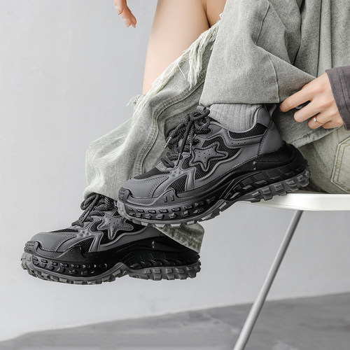 冉言厚底老爹鞋加绒复古