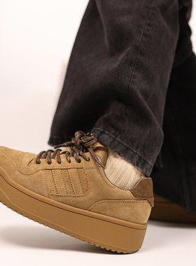 冉言2026春新款厚底复古圆头板鞋女加绒百搭舒适运动休闲鞋