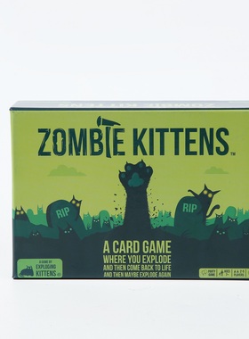 Zombie Kittens全英文僵尸猫家庭聚会亲子益智卡片承认排队游戏卡