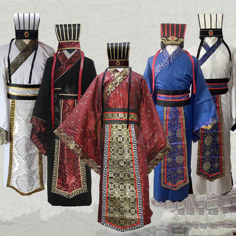 古装 男汉服 唐装秦朝春秋战国三国臣子官服汉朝大臣古代演出服装