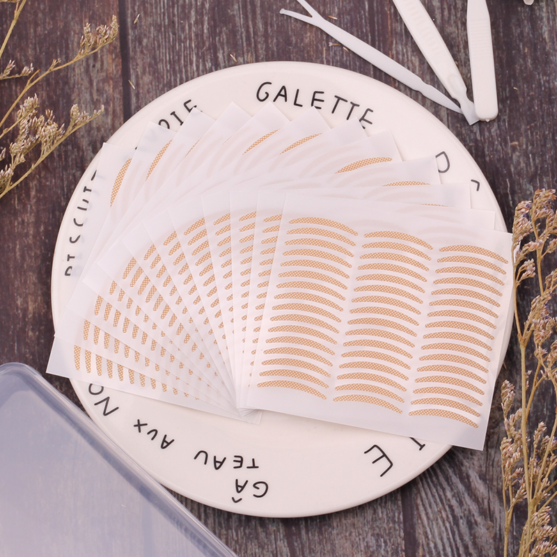 网状月牙形双眼皮贴肿眼泡专用内双隐形蕾丝女无痕神器持久免胶水