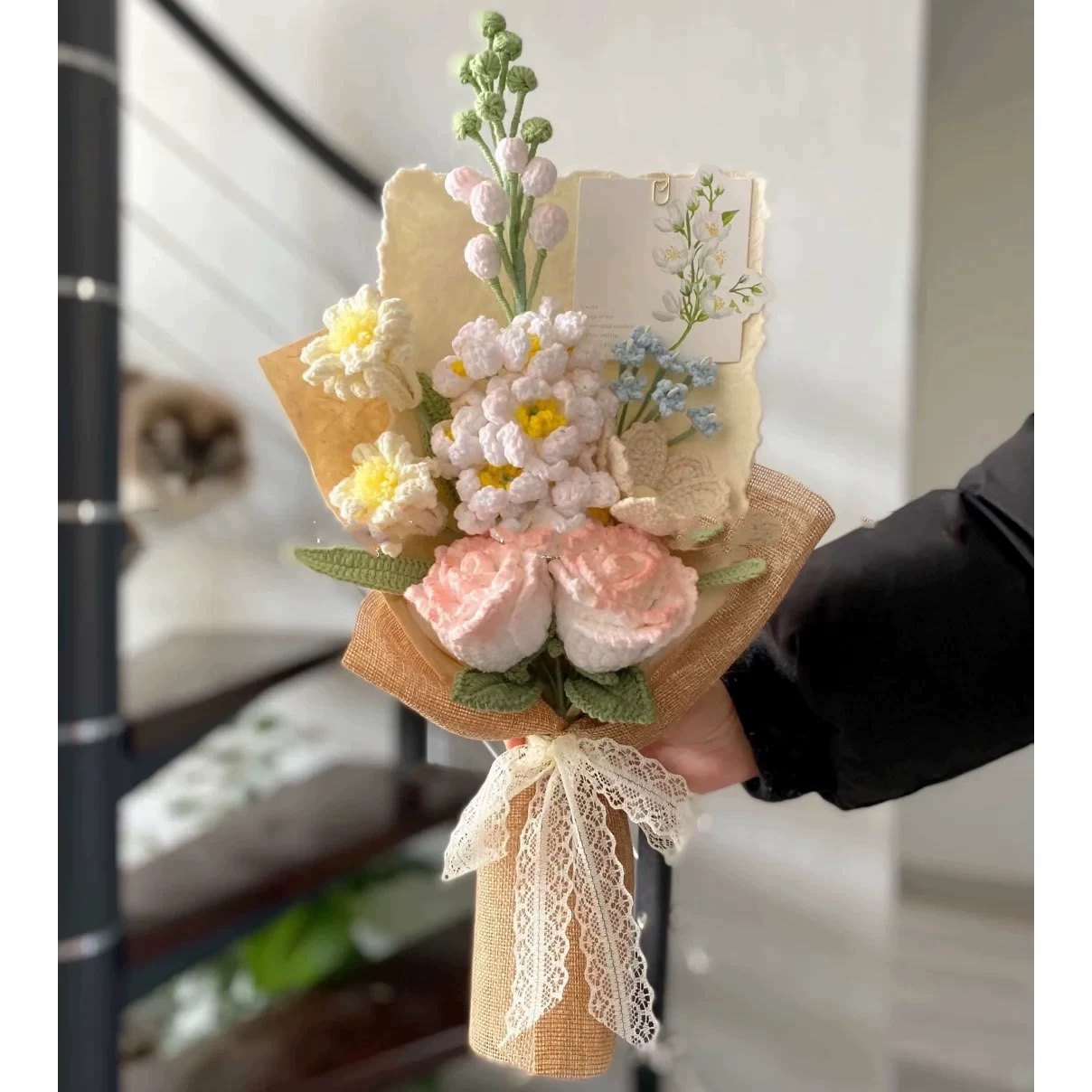 手工钩针编织diy向日葵玫瑰毛线毕业花束手捧花材料包自制送男友,服饰配件/皮带/帽子/围巾,DIY编织材料包,淘宝优惠券,粉丝福利购,淘宝优惠卷