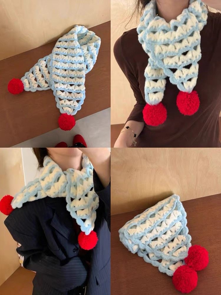 雪妃尔棉花糖毛线披肩可颂牛角围巾手工毛线钩针编织diy材料包,服饰配件/皮带/帽子/围巾,DIY编织材料包,淘宝优惠券,粉丝福利购,淘宝优惠卷