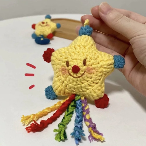 小星星包挂件钥匙扣毛线手工编织diy材料包钩针织圣诞礼物自制