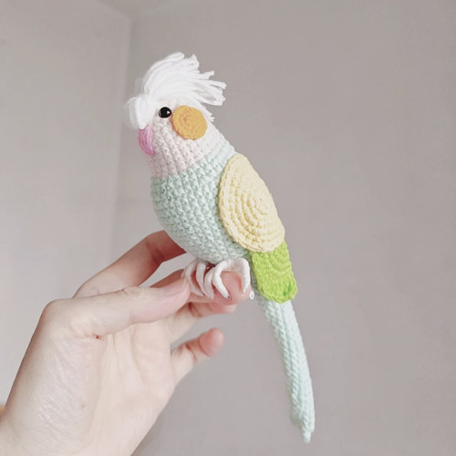 新手初学手工编织diy材料包毛线钩针可爱仿真鹦鹉挂件钥匙扣礼物