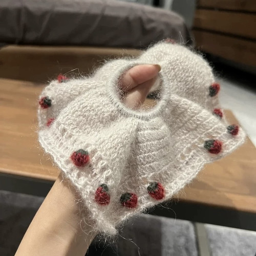 马海毛发圈发绳钩针毛线手工编织diy材料包钩织头绳大肠发饰自制