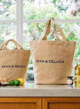 清仓 2023新品 DEAN&DELUCA  棉麻单肩手提包 S/L（不能退换）