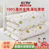 新疆一级长绒棉被棉花被子被芯棉絮床垫被褥子绗缝纯棉全棉加厚