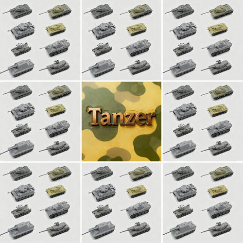 Tanzer军事坦克战车装甲车模型-儿童静态玩具-手工拼装-8SH-X系列