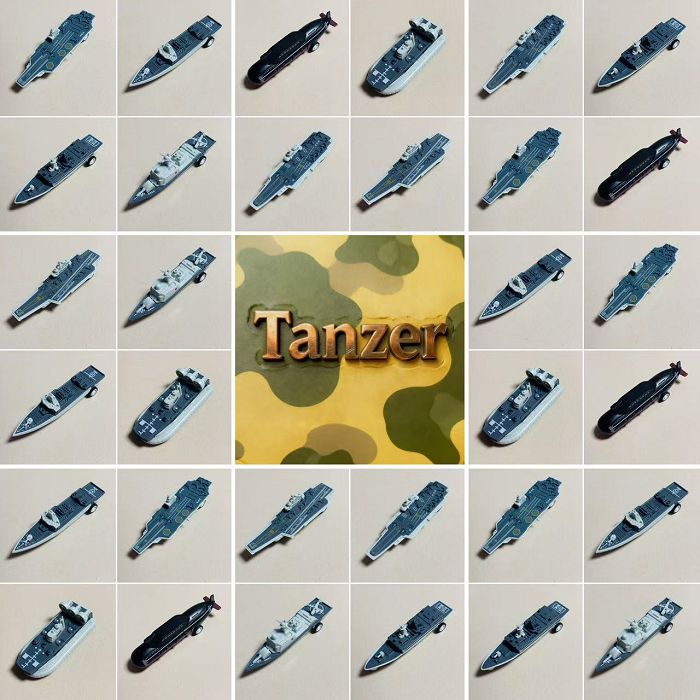 Tanzer建筑工程汽车模型-儿童静态玩具-合金-驱逐舰航母潜艇-A2组