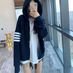 今年流行爆款 2026新款 卫衣女小个子纯棉上衣 连帽外套女情侣装 美式