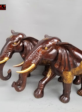 全铜大象一对吸水象铜象吉祥如意象工艺客厅装饰开业礼品铜雕定制