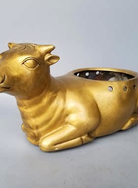 小炒黄牛肉铜牛铜酒精炉