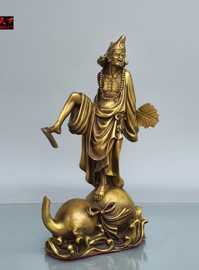 黄铜材质复古葫芦罗汉佛像