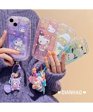 帕恰狗库洛米卡通挂件适用iPhone14Pro Max苹果13手机壳11女款14可爱12软14PRO/xr/xsmax防摔se2/7plus/8+