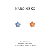 Maro Meko通体925银甜美气质彩色花朵AB款 耳钉纯银可爱小花耳饰女