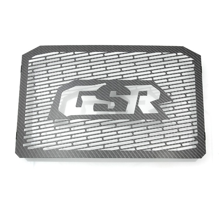 适用铃木GSR400 GSR600改装水箱网防护罩散热器防砂石保护水转印