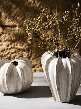 陶瓷花瓶搭配餐桌白色花器样板房家居饰品装饰摆件跨境 希音