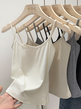 小吊带背心女内搭打底衫夏季2023新款莫代尔亲肤纯棉美背短款上衣