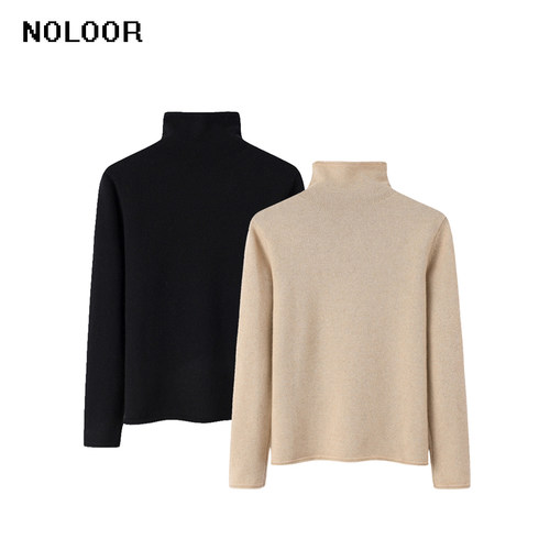 女士纯羊绒衫高领通勤风保暖打底