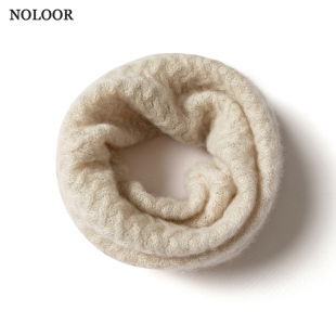 蒙古国进口纯山羊绒脖套围巾男女情侣颈椎保暖拼色领巾