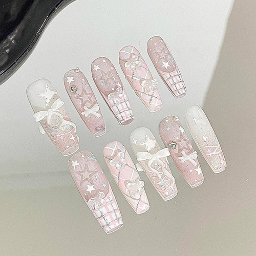 2026学生蝴蝶结可爱穿戴甲