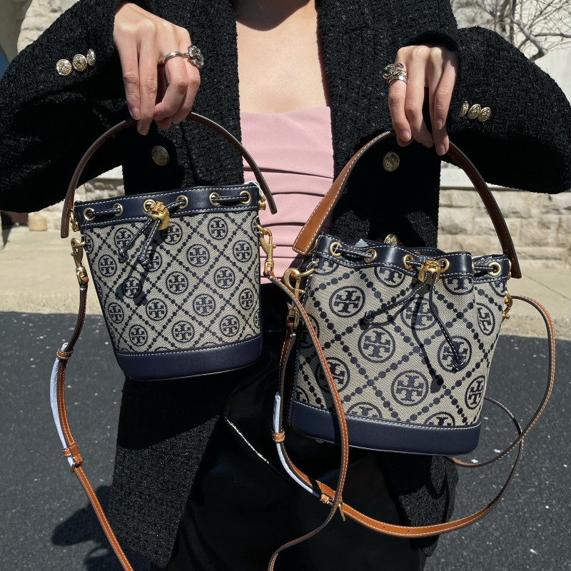 宝藏级牛货T MONOGRAM手提印花浮雕帆布抽绳老花单肩斜挎女包1203