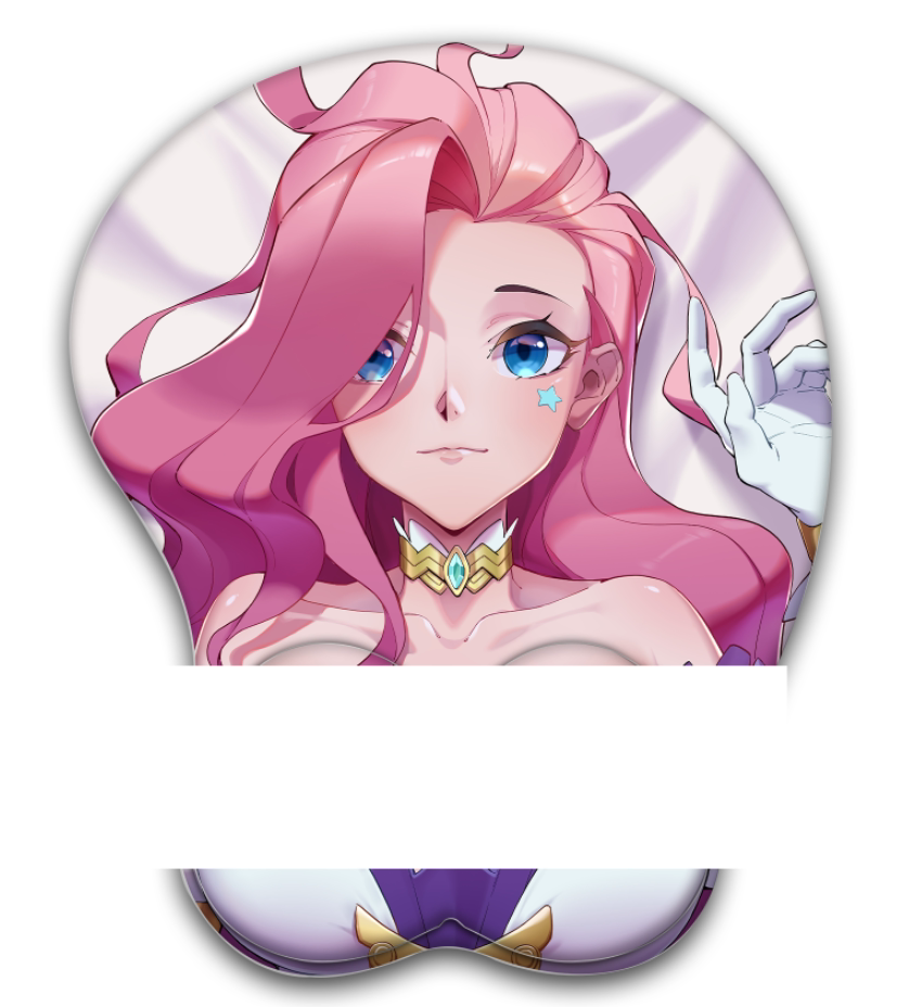 英雄联盟lol萨勒芬妮星籁歌姬3d立体绅士胸部性感护腕鼠标垫