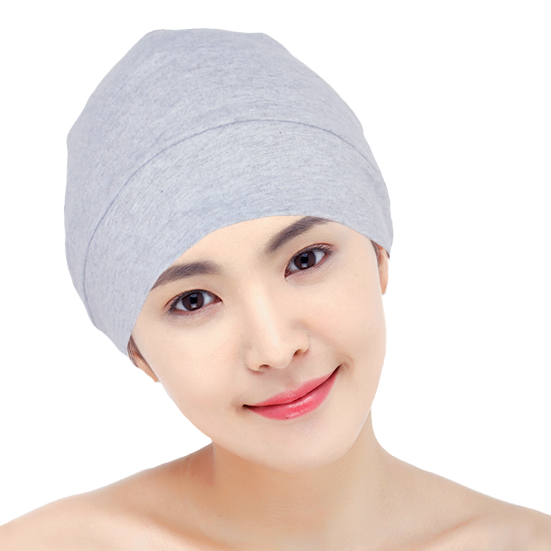全棉睡帽纯棉春夏薄保暖空调男女睡觉厚化疗包头套头巾光头月子帽
