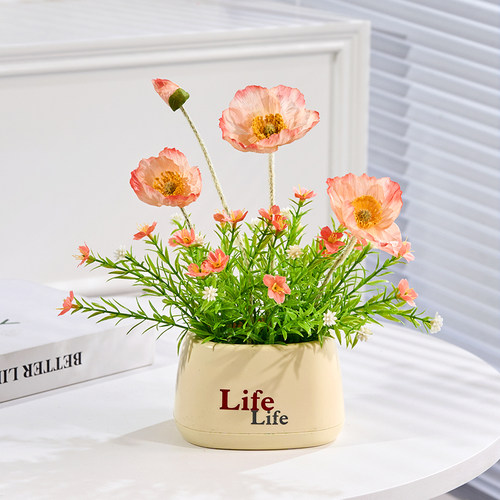 仿真喜莱卡仿真花虞美人摆拍