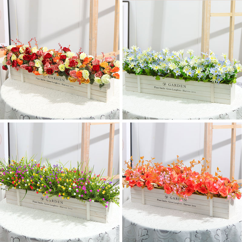 栅栏仿真花艺假插摆件客