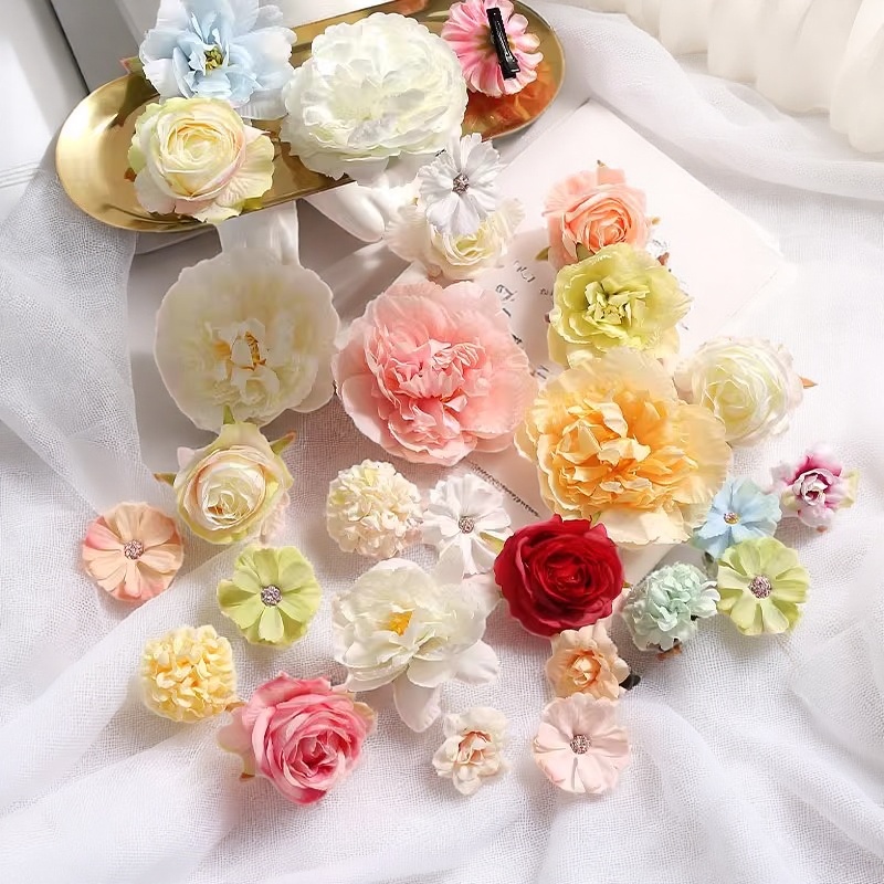 仿真花材料包diy簪花甜美装饰