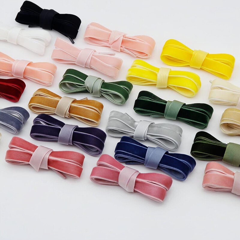 库洛金鞋带绒面加宽加厚塑料头单面丝绒带适配板鞋休闲鞋服装绳