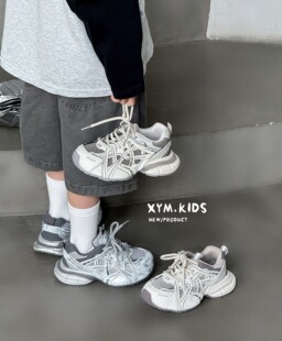 儿童运动鞋女童老爹鞋2026新款春夏薄款厚底亲子鞋休闲鞋男大童鞋