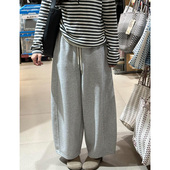 胖妹妹宽松显瘦运动阔腿裤 小个子九分休闲卫裤 2026新款 春季 女大码