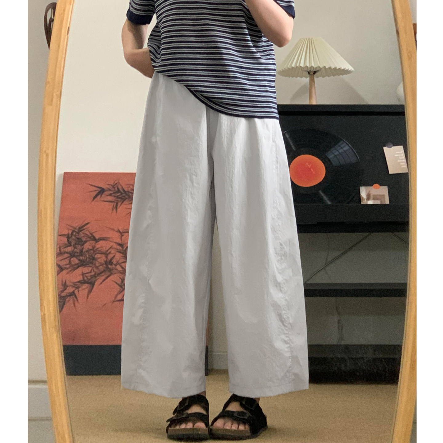 小个子九分休闲直筒裤图片