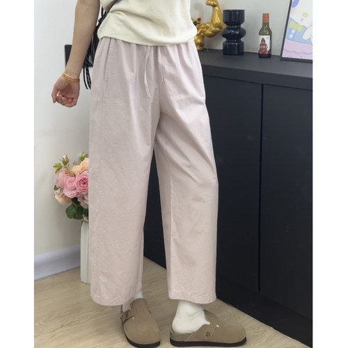 九分休闲阔腿裤女大码夏季薄款