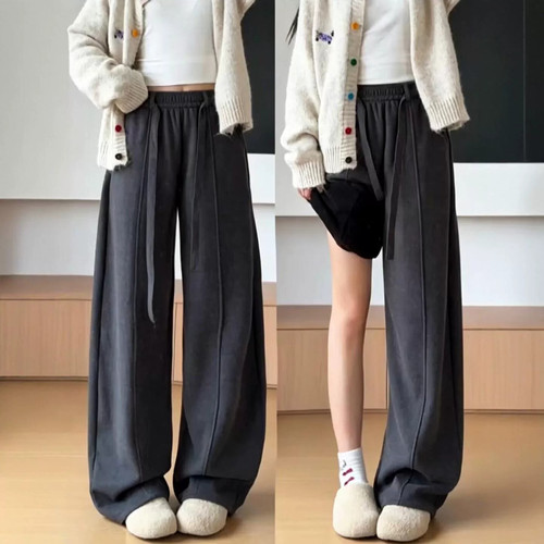 休闲弯刀裤女大码秋季
