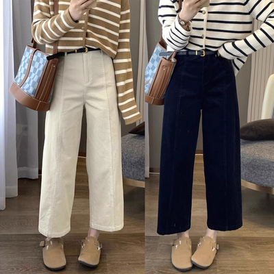 小个子加绒灯芯绒休闲裤