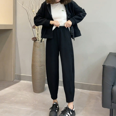 九分哈伦裤女大码休闲裤子